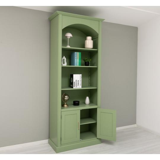 klasszikus country oliva zold szekreny konyvszekreny nappali mediterran vintage szines butor gyartas elegans polgari polcos butor.jpg